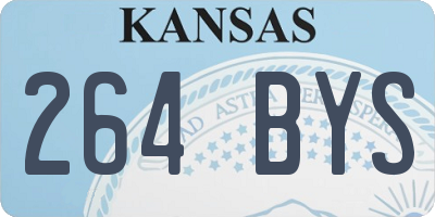 KS license plate 264BYS
