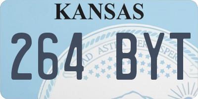 KS license plate 264BYT