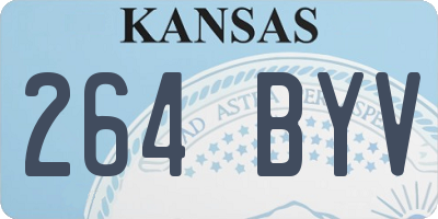 KS license plate 264BYV
