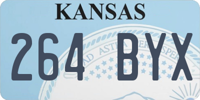 KS license plate 264BYX