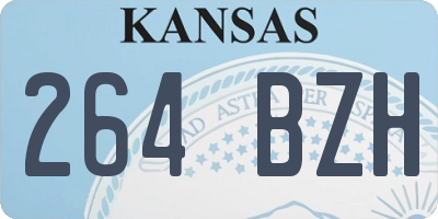 KS license plate 264BZH