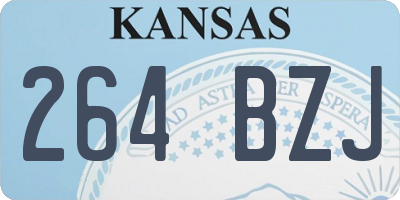 KS license plate 264BZJ