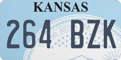 KS license plate 264BZK