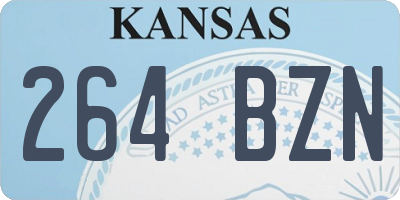 KS license plate 264BZN