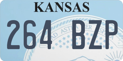 KS license plate 264BZP