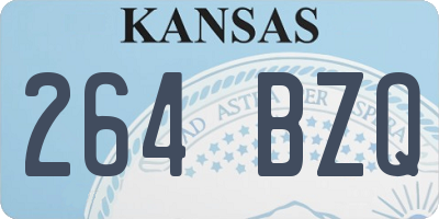 KS license plate 264BZQ