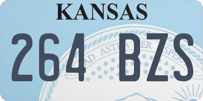 KS license plate 264BZS