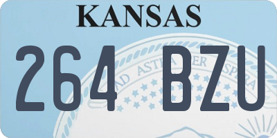 KS license plate 264BZU