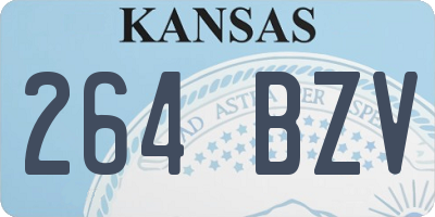KS license plate 264BZV