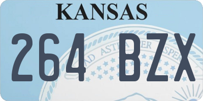 KS license plate 264BZX