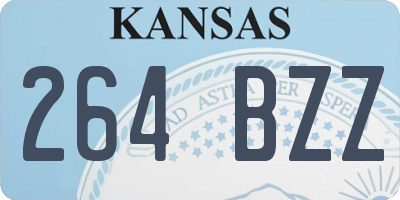 KS license plate 264BZZ