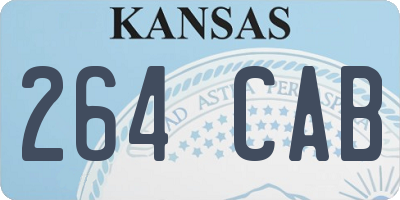 KS license plate 264CAB