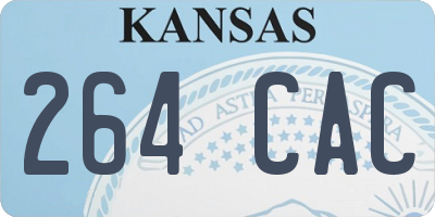 KS license plate 264CAC