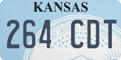 KS license plate 264CDT
