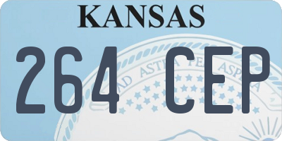 KS license plate 264CEP