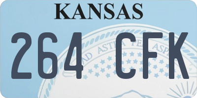 KS license plate 264CFK