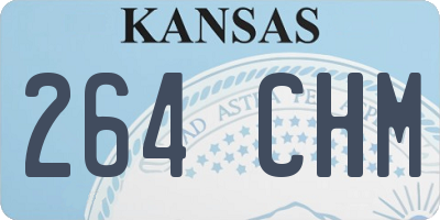 KS license plate 264CHM