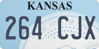 KS license plate 264CJX