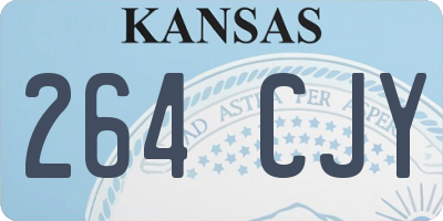 KS license plate 264CJY