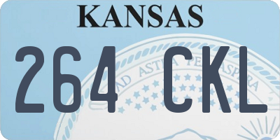 KS license plate 264CKL
