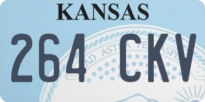 KS license plate 264CKV