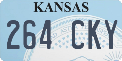 KS license plate 264CKY