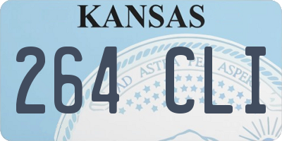 KS license plate 264CLI