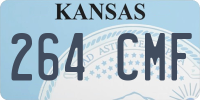 KS license plate 264CMF