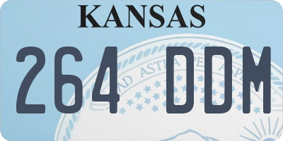 KS license plate 264DDM