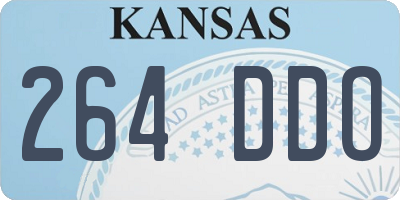 KS license plate 264DDO