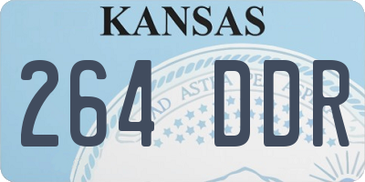 KS license plate 264DDR
