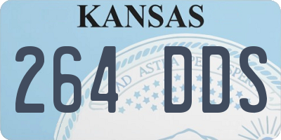 KS license plate 264DDS