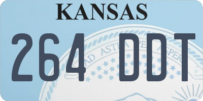 KS license plate 264DDT