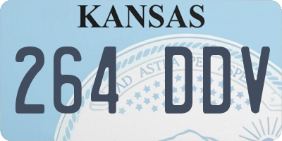 KS license plate 264DDV
