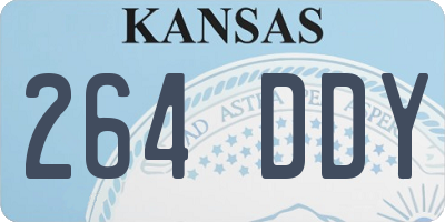 KS license plate 264DDY