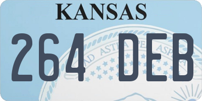 KS license plate 264DEB