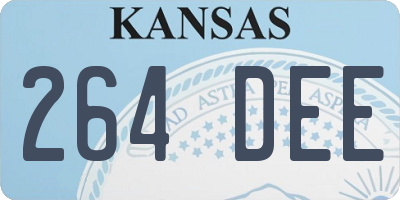 KS license plate 264DEE