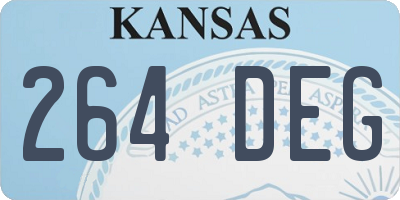 KS license plate 264DEG
