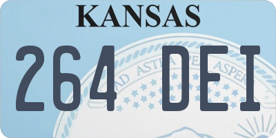 KS license plate 264DEI