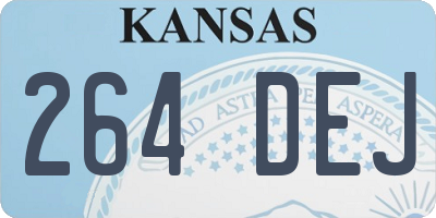 KS license plate 264DEJ