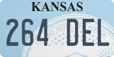 KS license plate 264DEL