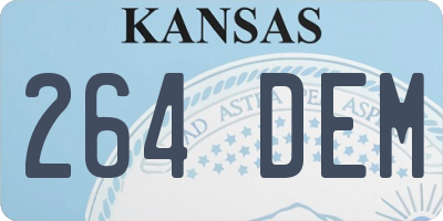 KS license plate 264DEM