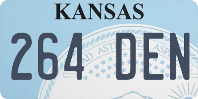 KS license plate 264DEN