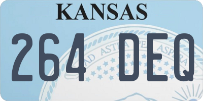 KS license plate 264DEQ