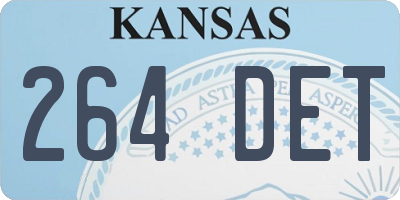 KS license plate 264DET