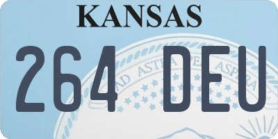 KS license plate 264DEU