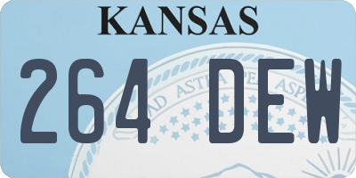 KS license plate 264DEW