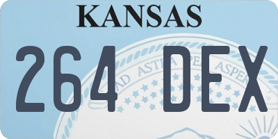 KS license plate 264DEX