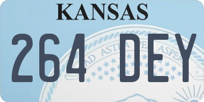 KS license plate 264DEY