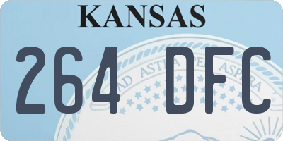 KS license plate 264DFC